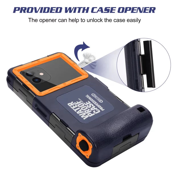 UrbanX Professional [15m/50ft] Swimming Diving Surfing Snorkeling Photo Video Liquid Protective Case Liquid Housing for Plum Compass 2 And all Phones Up to 6.9 Inch LCD with Lanyard