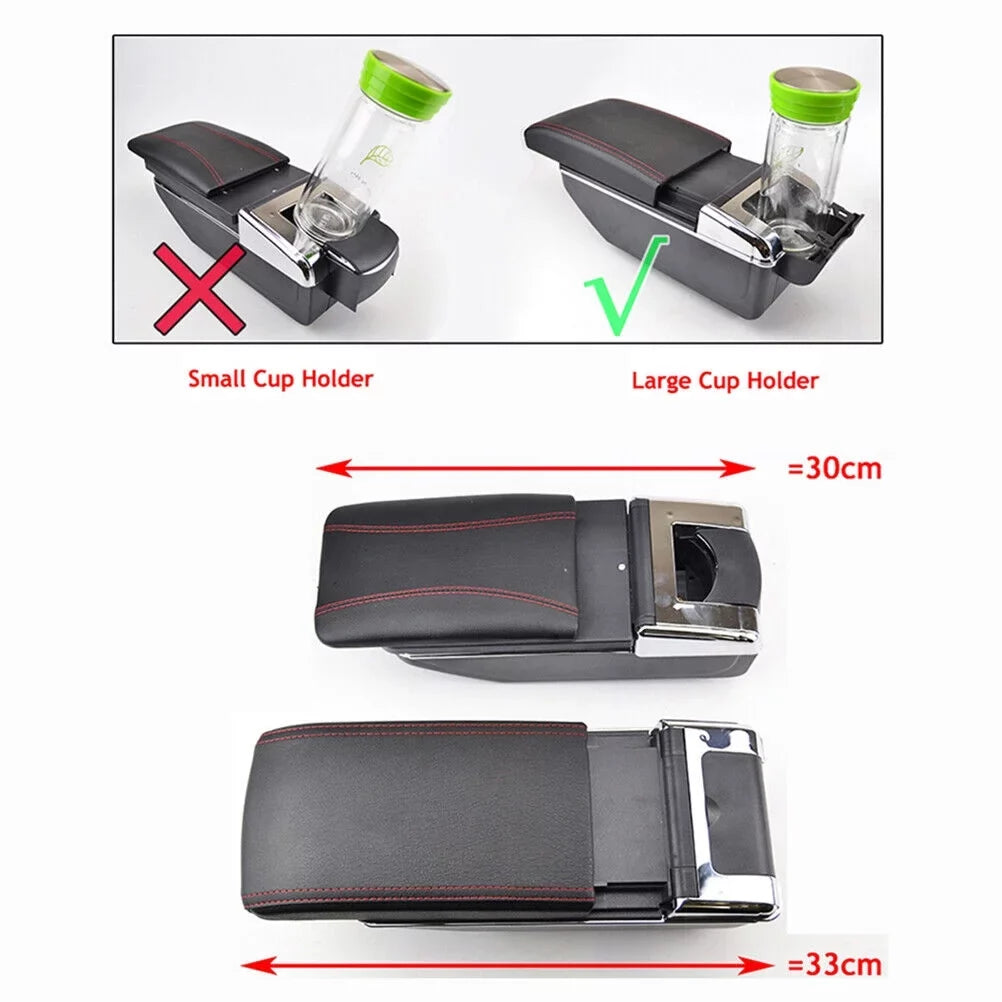 Armrest Parts For Ford Fiesta 2011-2019 Console Storage Box Arm Rest Cup Holder