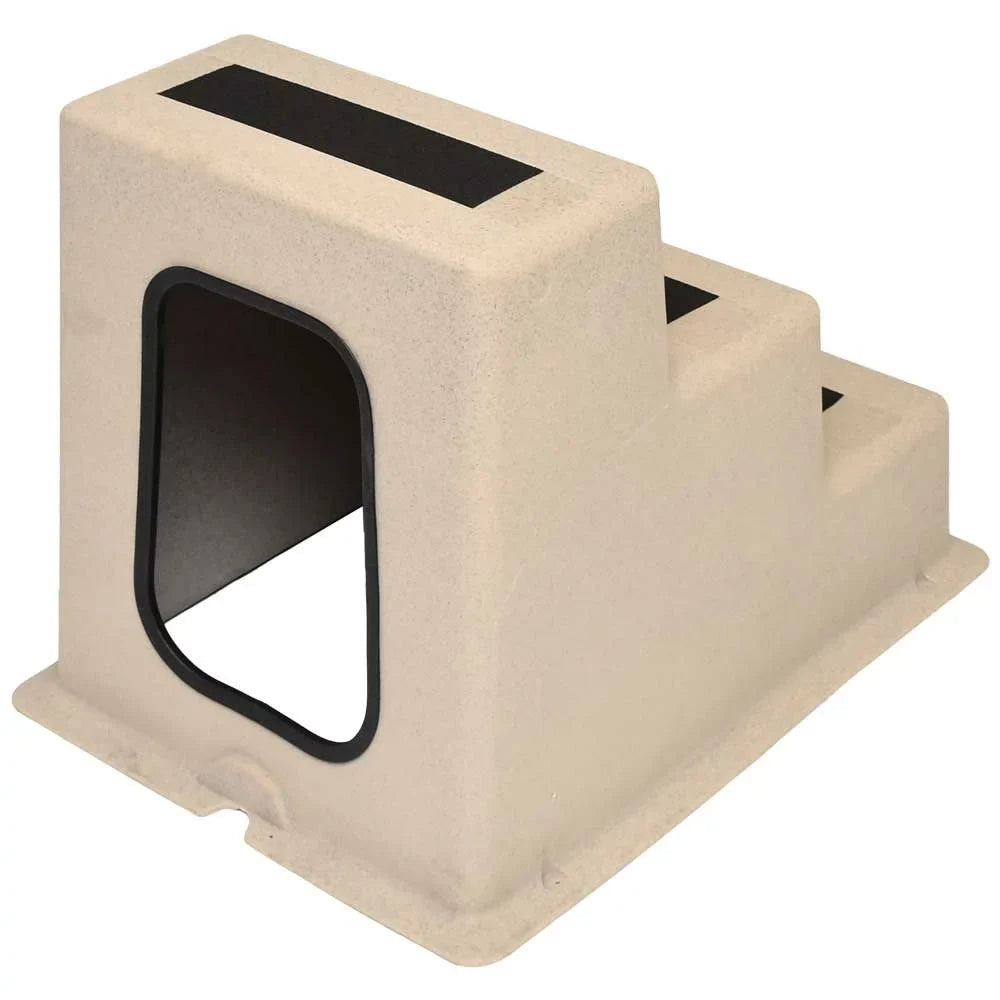 Taylor Made Boat Dock Step 44300 | Triple Tread Sandstone Polyethylene