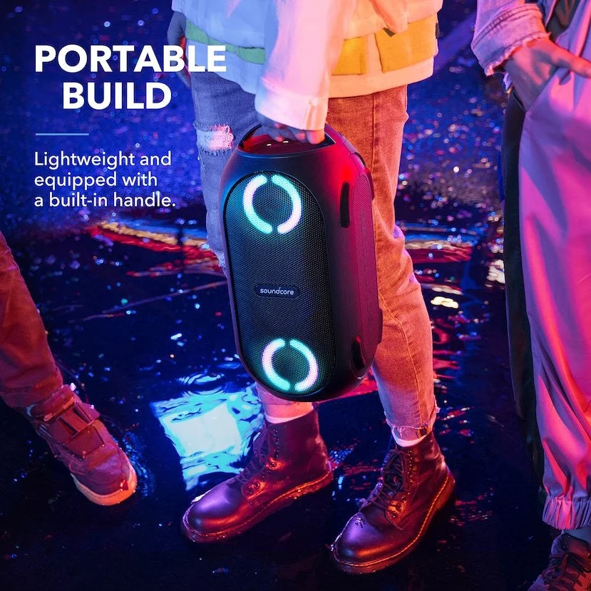 Soundcore by Anker- Rave PartyCast Portable Speaker | 80W | IPX7 Liquid | 18-Hour Playtime | Black | A3390Z12