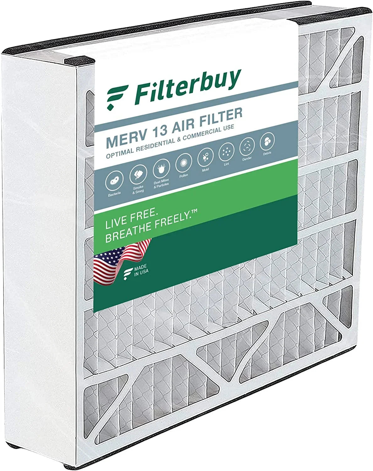 Filterbuy 16x25x3 MERV 13 Pleated HVAC AC Furnace Air Filters for Trion Air Bear 255649-101 (1-Pack)