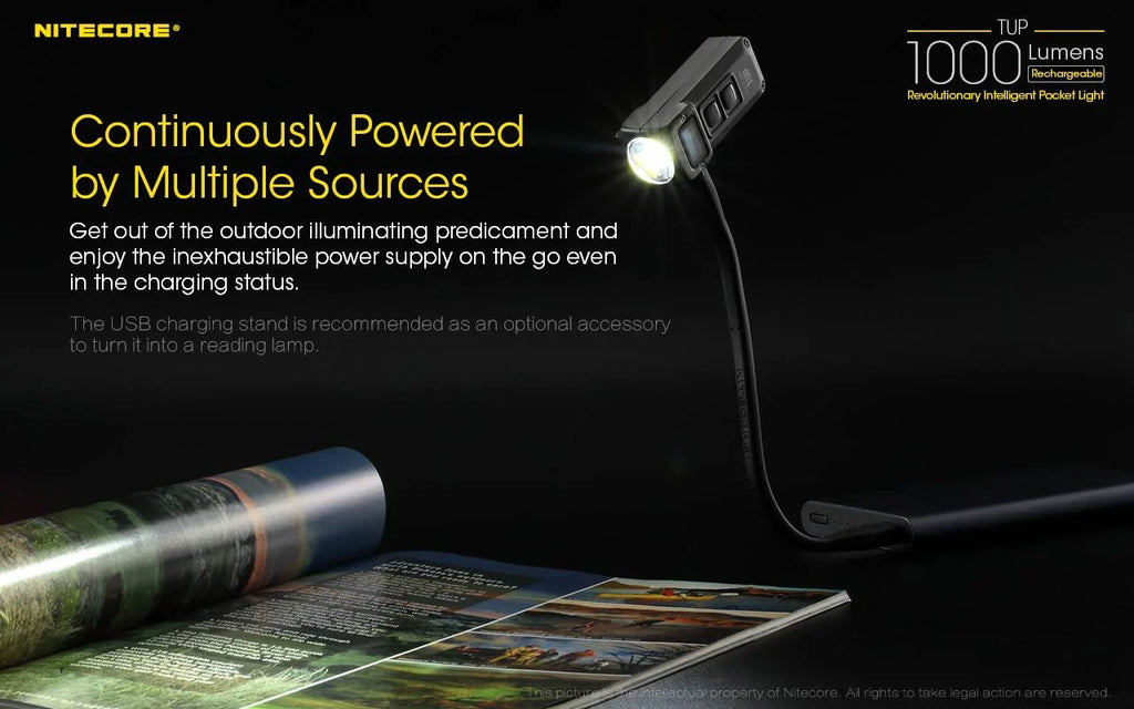 Value Bundle: Nitecore UT32 Dual Emitter Headlamp - (5700K,Cool White) - (3000K,Warm White) with 1x NL1834R USB Rechargeable Battery and TUP Rechargeable Processor Pocket Light (Black or Gray)