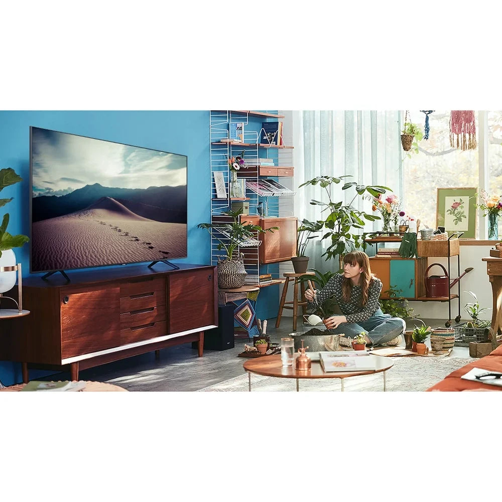UN65TU8000 65-inch 4K UHD Smart LED TV (2020) Bundle with Deco Gear 60W Soundbar & Subwoofer, Wall Mount, Surge Adapter, Display Cleaner and TV Digital Essentials (65TU8000 65 Inch TV 65" TV)