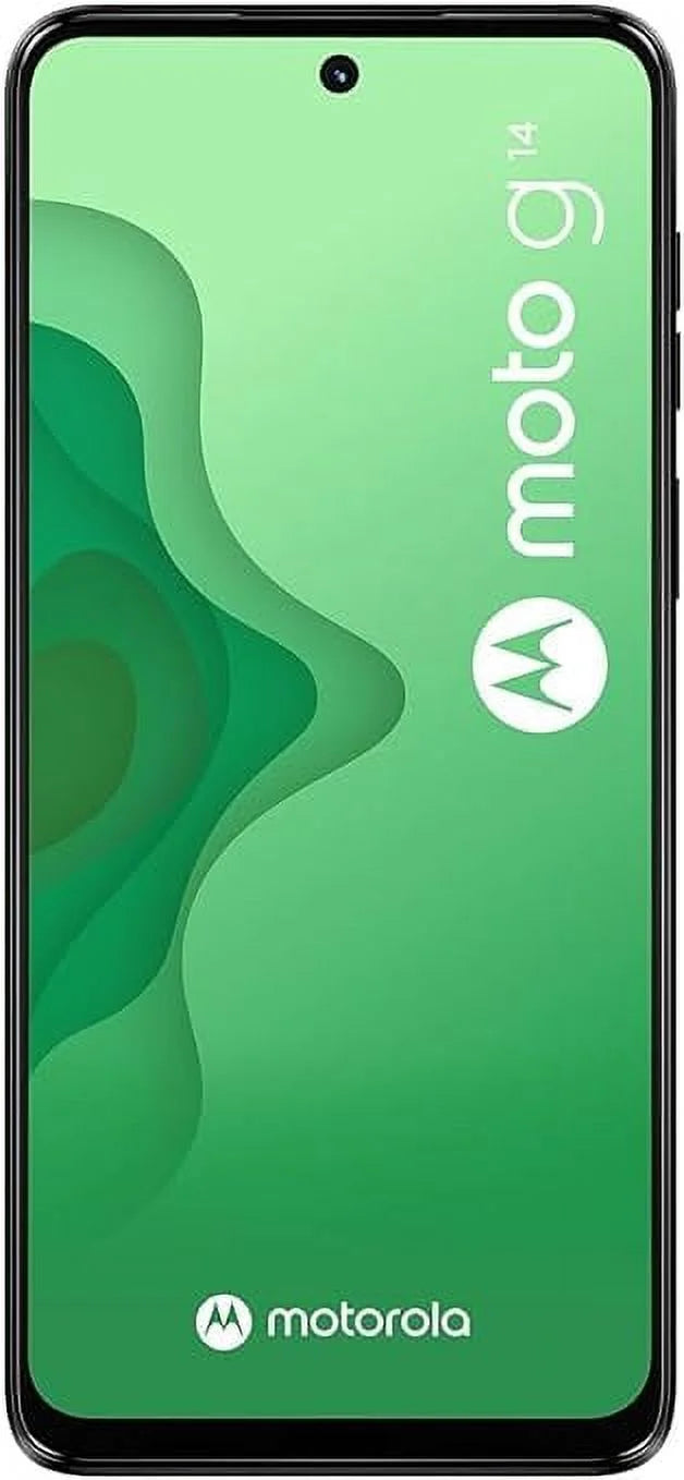 Motorola Moto G14 Dual SIM (2023) 4G LTE (4/128GB) 6.5" IPS LDC Display | Android 13 | 50MP Rear Camera | 5000mAh Battery | International Model - (Steel Gray)