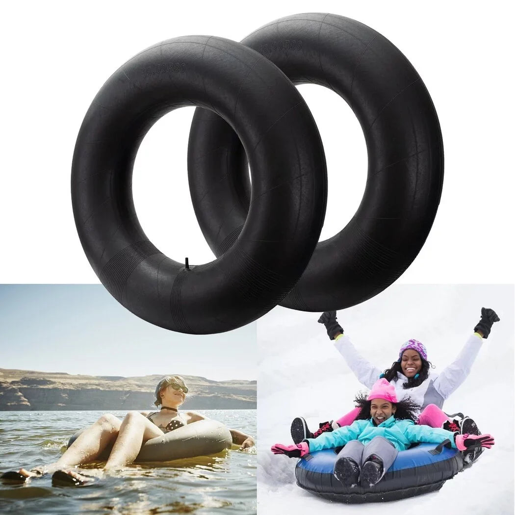 2PCS River Tubes for Adults, Heavy Duty Snow Tubes for Snow Sledding, 39inch Large Rubber Snow & Fluid Tire Tubes, Pool Closing Inner Tubes, Rubber Pool Float Inner Tubes