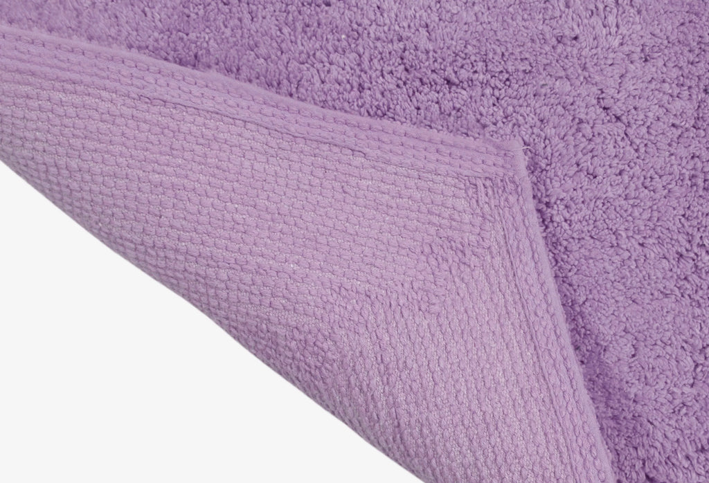 Home Weavers Fluid Collection 100% Cotton Tufted Bath Rug, Extra and Absorbent Bath Rugs, Non-Slip Plush Bath Carpet, Machine Wash Dry, bath rugs for Bathroom Floor, 20" x 20" Contour, Purple Rug