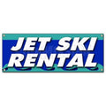 Jet Ski Rental Banner Sign - Boat Skiing Fluid Wave Runner Kayak Canoe Rent Row
