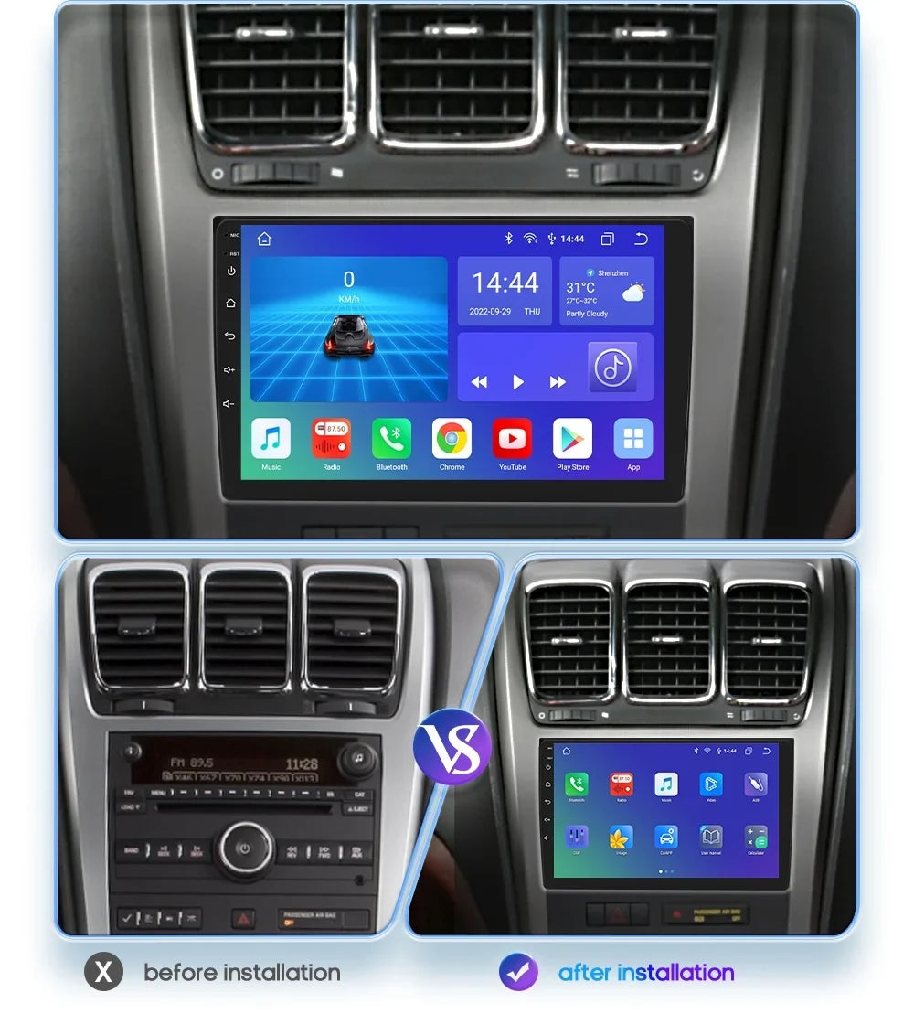 Hizpo 10.1 inch Car Radio Stereo For GMC Sierra Savana Chevrolet Silverado Buick Android 12 GPS Navigation With Bluetooth 5.0 FM AM Radio DSP Carplay 4GB 32GB
