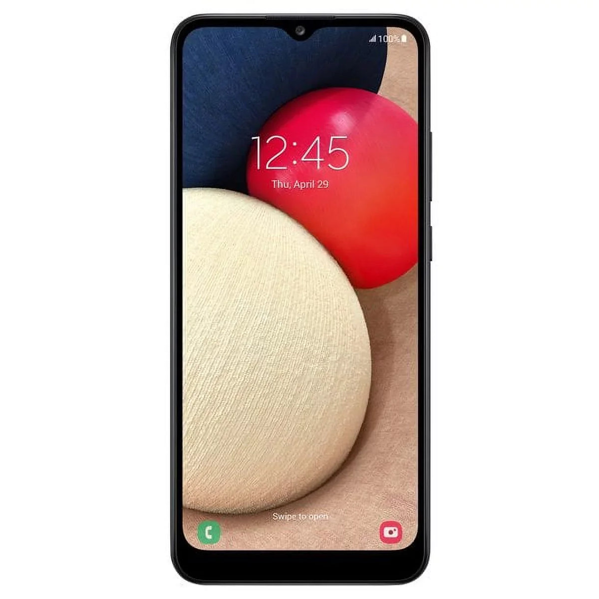 Restored WFMSAS124DGP5P Galaxy A02s, 32GB, Walmart Family Smartphone, Black (Refurbished)