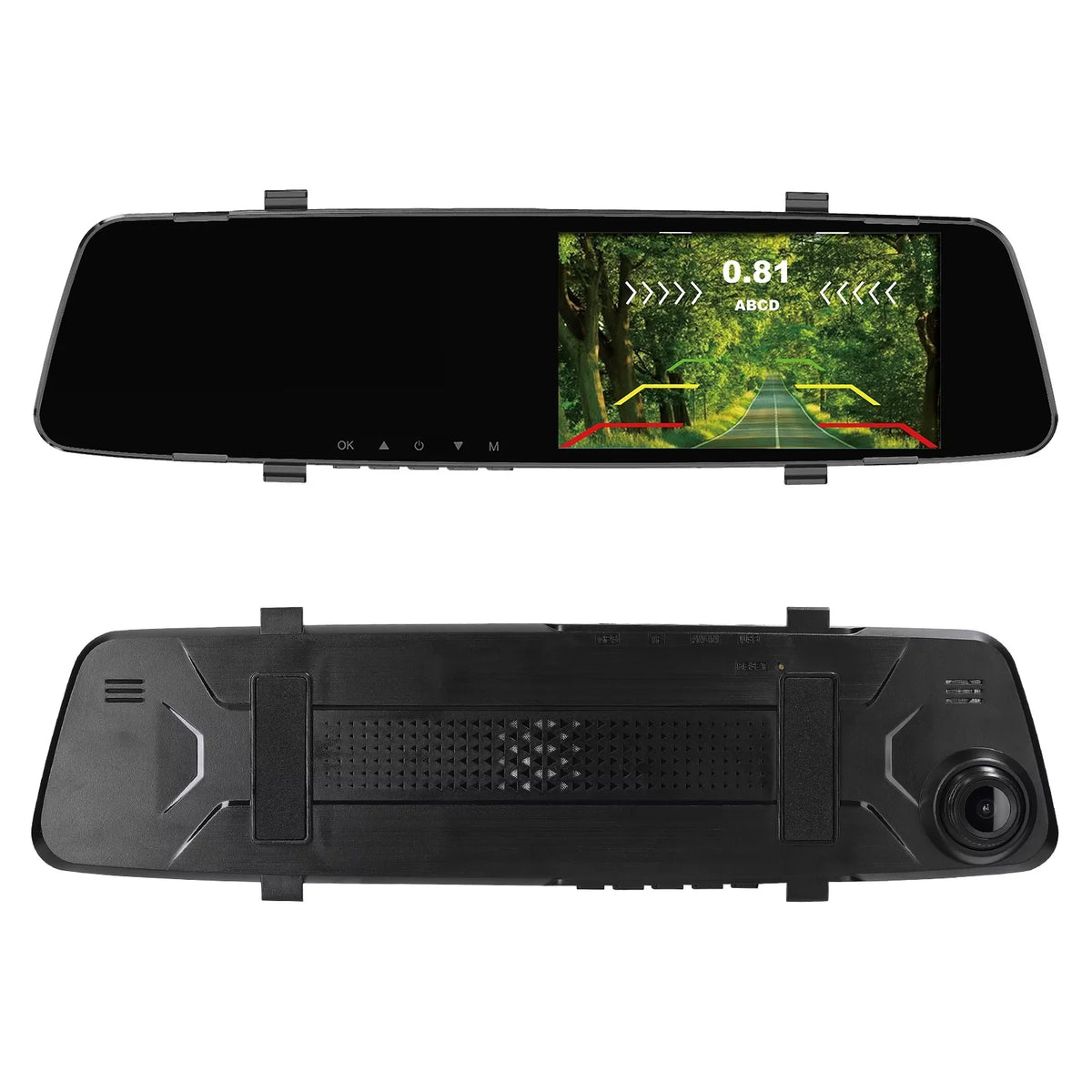 Apexeon Dash Camera,Camera 4.3 Inch Display Support Dash Camera Radars Rear 4.3 Inch Rear Dual Reverse 1080P DVR Dash Dual Camera Reco Dazzduo Dash Cam Rear