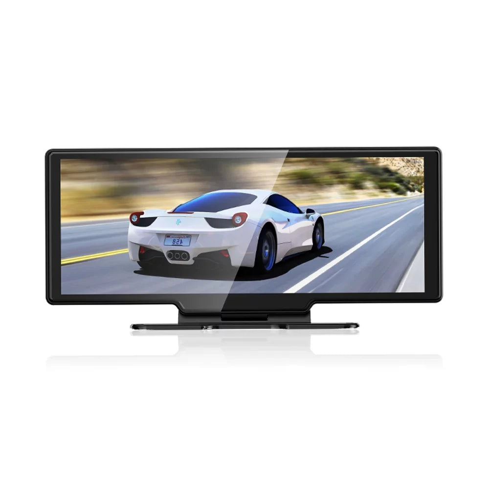 4K Front & Rear DVR Dash Camera with 10.26 Inch Display - Android Auto Compatible, Built-in WiFi, G-Sensing, Loop Recording, Hands-Free Calling