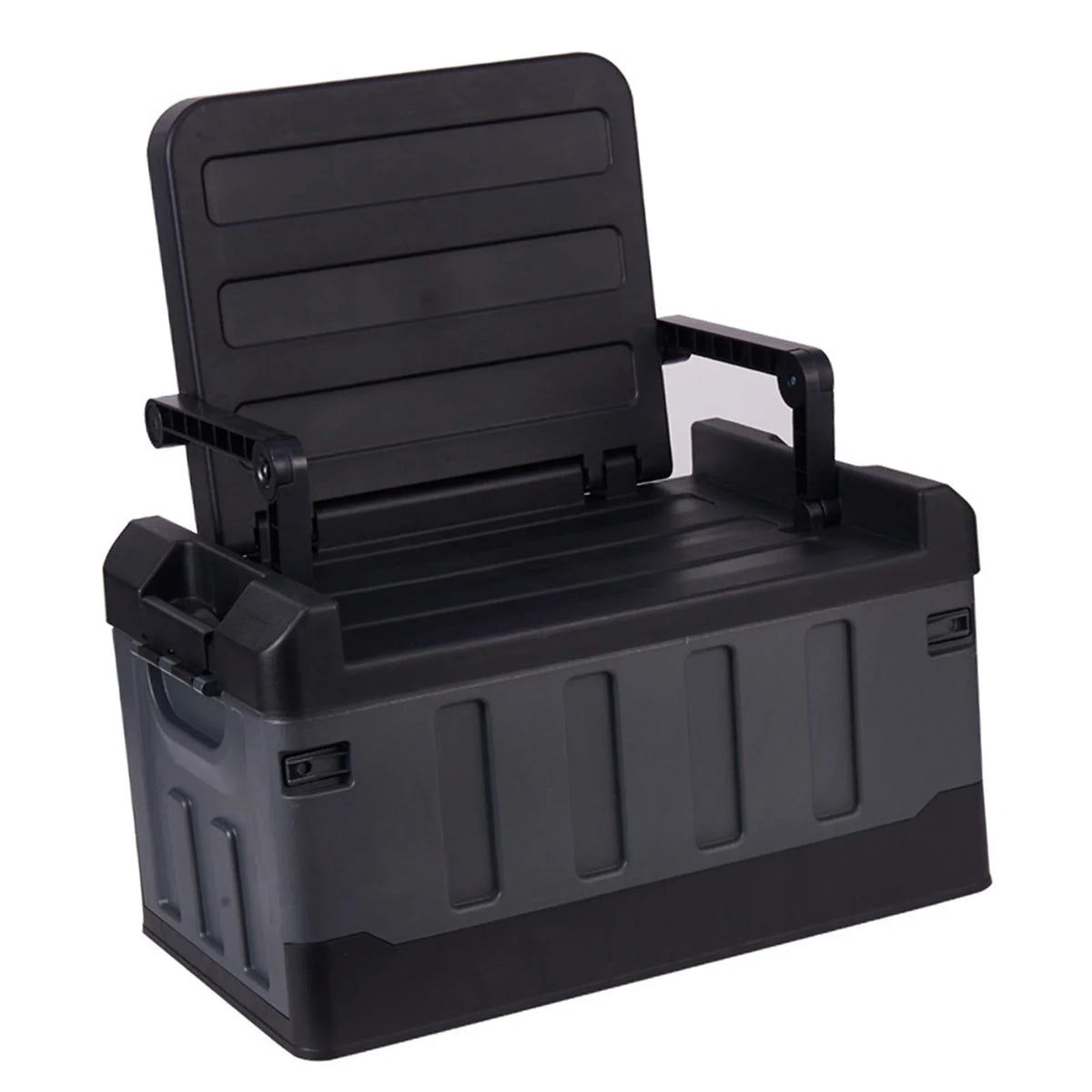 Car Trunk Organizer Crate Car Storage Bins for Sedan Home Office Backpacking Black