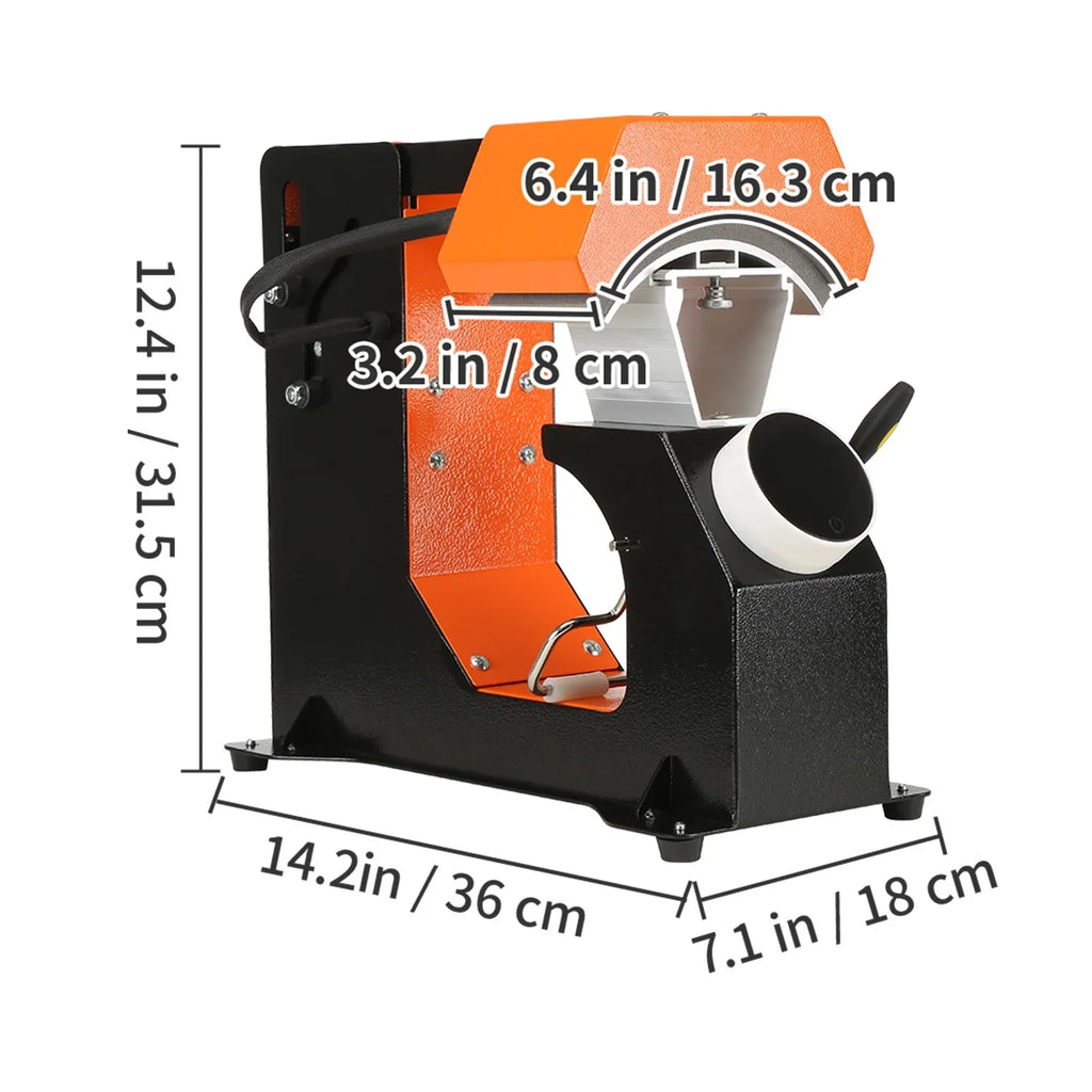 BENTISM Hat Heat Press, 3-in-1 Auto Cap Heat Press Machine, 6.4"x3.5 "Clamshell Sublimation Transfer, Automatic Release & Press Knob-style Digital Control Panel, with 3pcs Replaceable Heating Pads