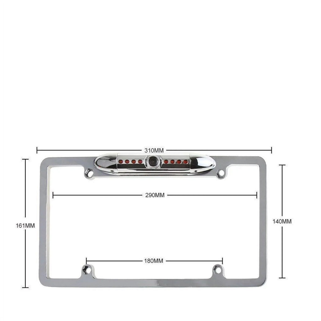 Rearview Backup Camera License Plate Frame for Bus Truck, Trailer, Van