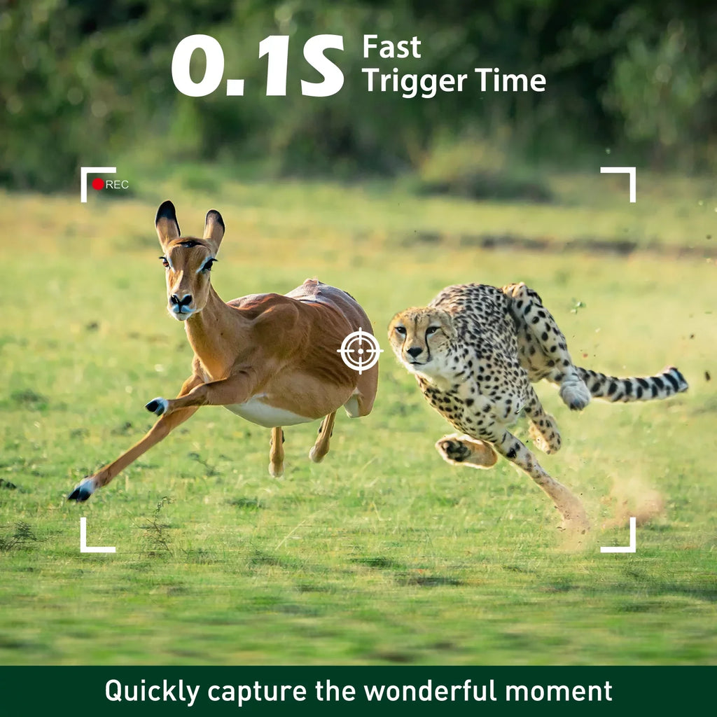 TOGUARD 4K 40MP Trail Camera, Game Deer Hunting Camera with Night Vision Fluid IP66 0.1s Trigger Time Latest Sensor Motion 120° Wide Angel Time-Lapse for Wildlife Monitor Trail Cam with SD Card