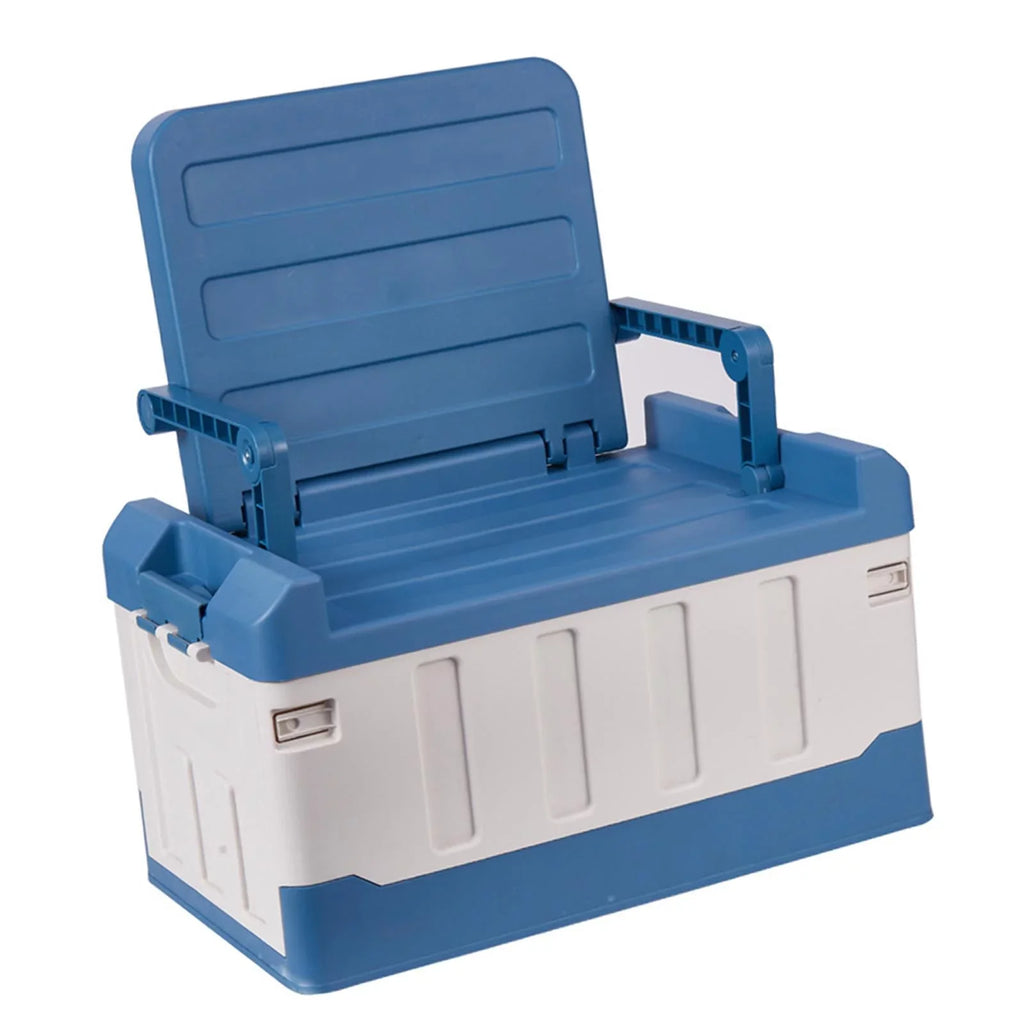 Car Trunk Organizer Tough Car Boot Storage Organiser for Sedan Cars Hiking Blue White