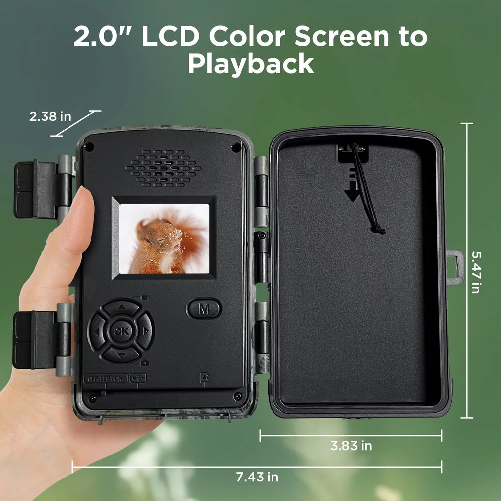 TOGUARD 4K 40MP Trail Camera, Game Deer Hunting Camera with Night Vision Fluid IP66 0.1s Trigger Time Latest Sensor Motion 120° Wide Angel Time-Lapse for Wildlife Monitor Trail Cam with SD Card