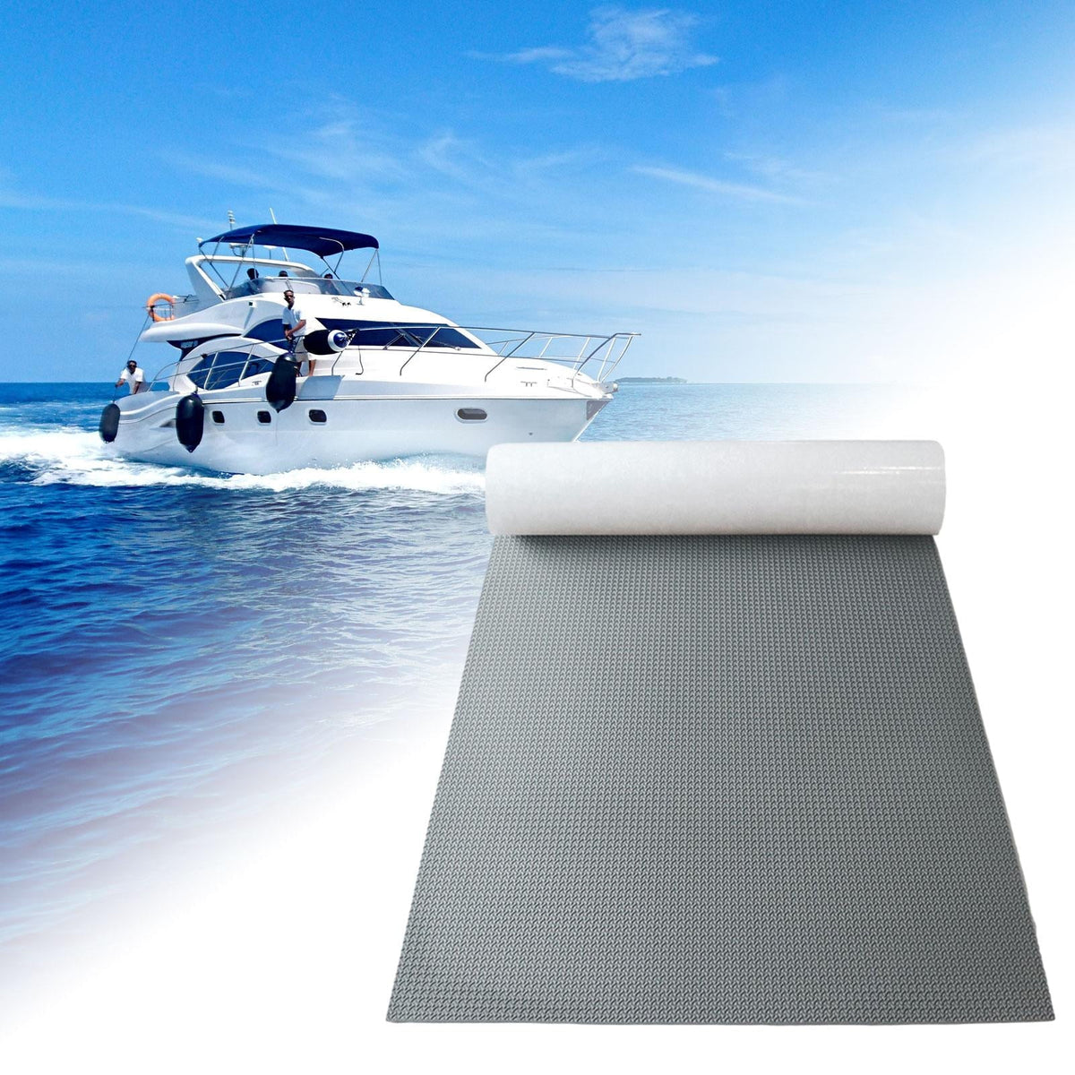 Tnarru Generic Boat Flooring Anti Slip Decking Sheet Easy to Clean Fluid Boat Carpet for Swimming Pool Yacht Swim Platform