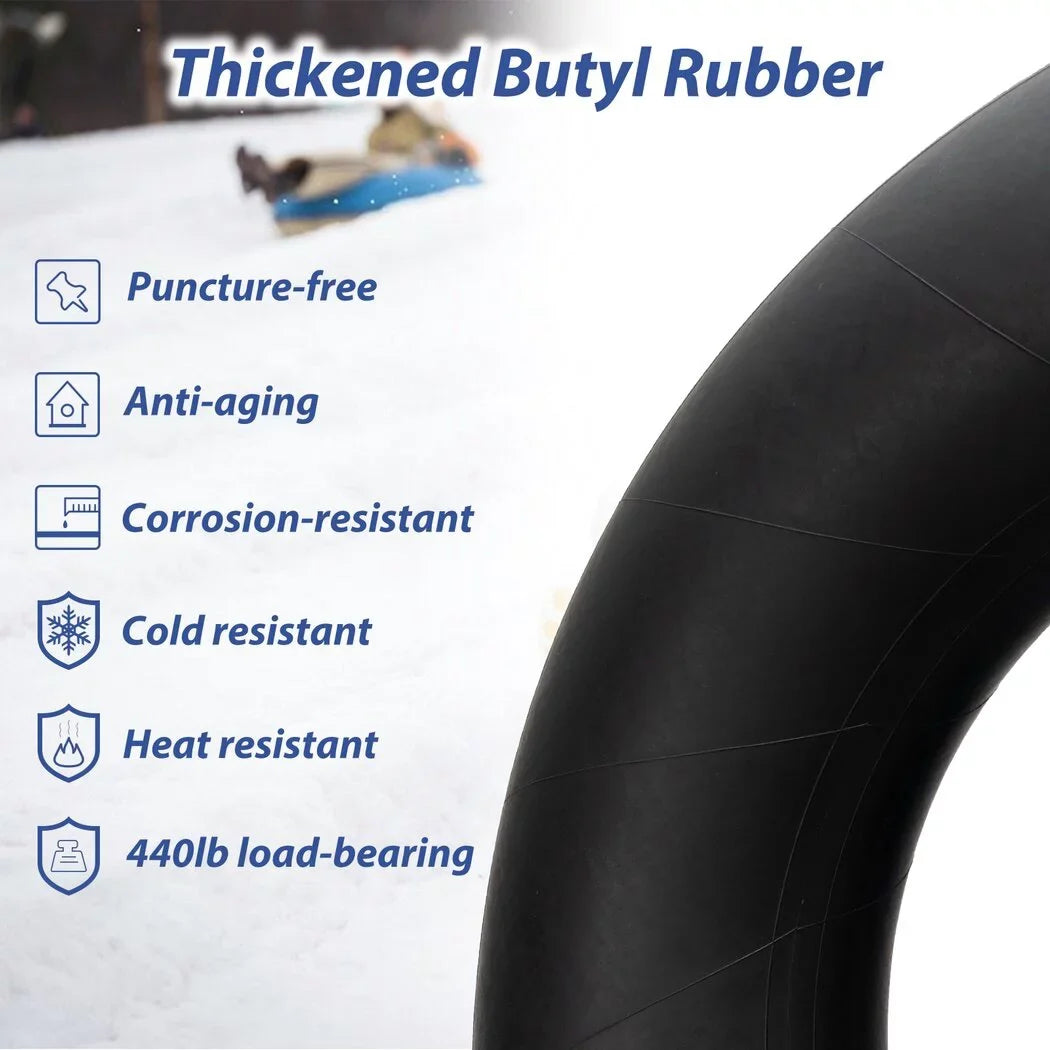 2PCS River Tubes for Adults, Heavy Duty Snow Tubes for Snow Sledding, 39inch Large Rubber Snow & Fluid Tire Tubes, Pool Closing Inner Tubes, Rubber Pool Float Inner Tubes