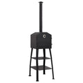 Dcenta Outdoor Pizza Oven Charcoal Fired with 2 Fireclay Stones Steel for Camping, Patio, Backyard, Outdoor Furniture 21.3 x 23.2 x 79.9 Inches (W x D x H)