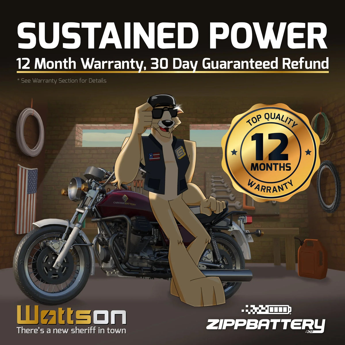 Zipp Battery YTX9-BS (9-BS 12 Volt,8 Ah, 120 CCA) Motorcycle Battery for Ktm 640cc Adventurer Duke 2000