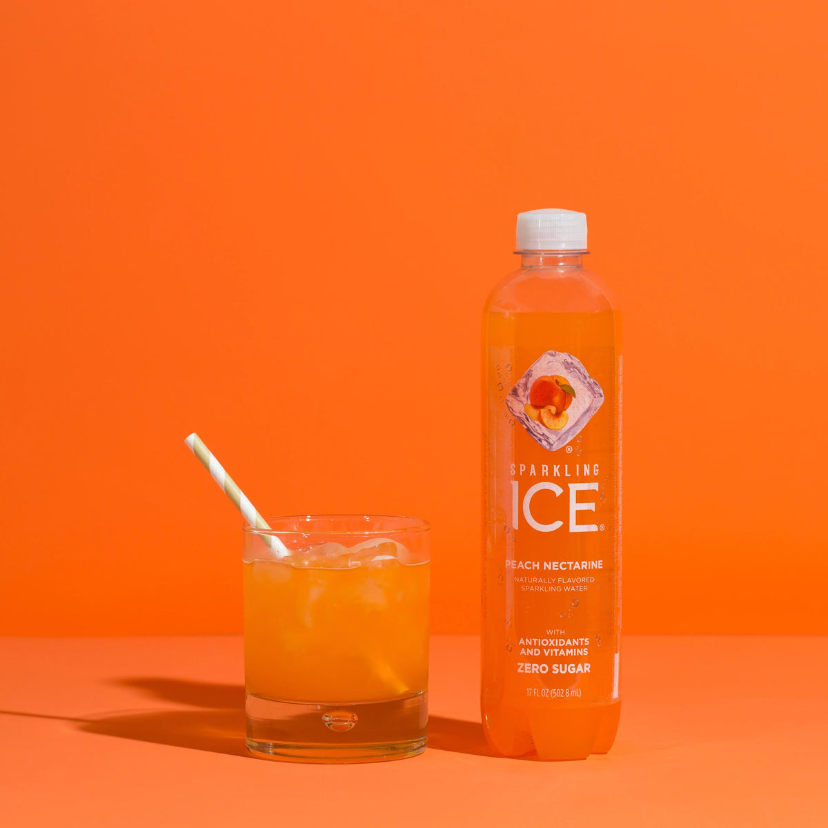 Sparkling Ice® Naturally Flavored Sparkling Liquid Peach Nectarine 17 Fl Oz, (Pack of 12)