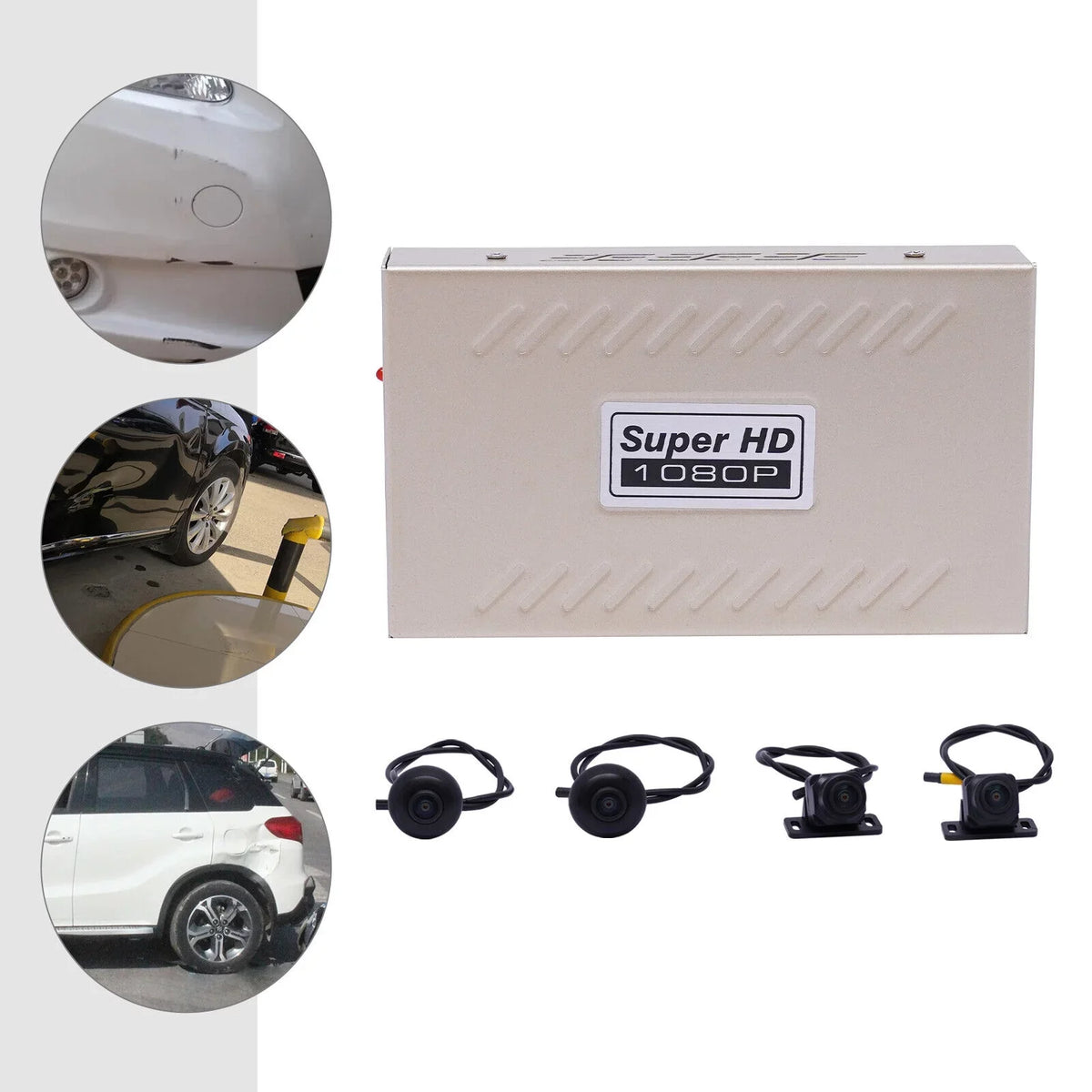 OUKANING Universal Car Recorder 4 Cameras 360° Panoramic Car DVR Camera 1080P Panoramic System Rear View Kit