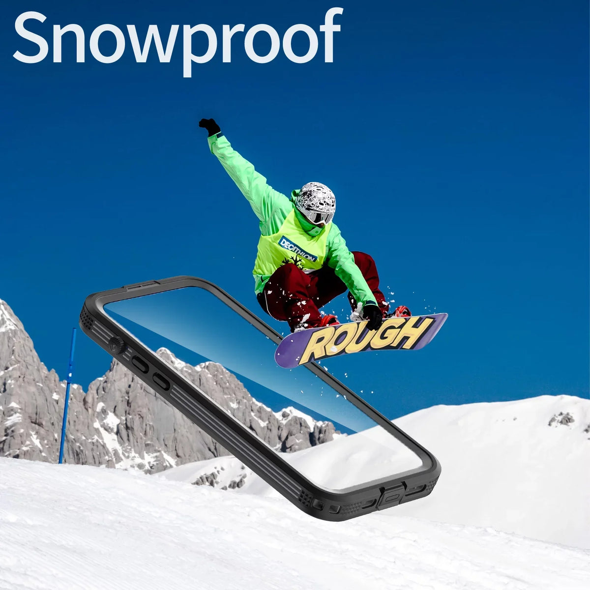 for iPhone 14 Pro 6.1" Case Liquid Built-in 6H Display Protector [Real 360][IP68 Liquid Military Dropproof][Dustproof][Compatible with MagSafe] for iPhone 14 Pro - Black