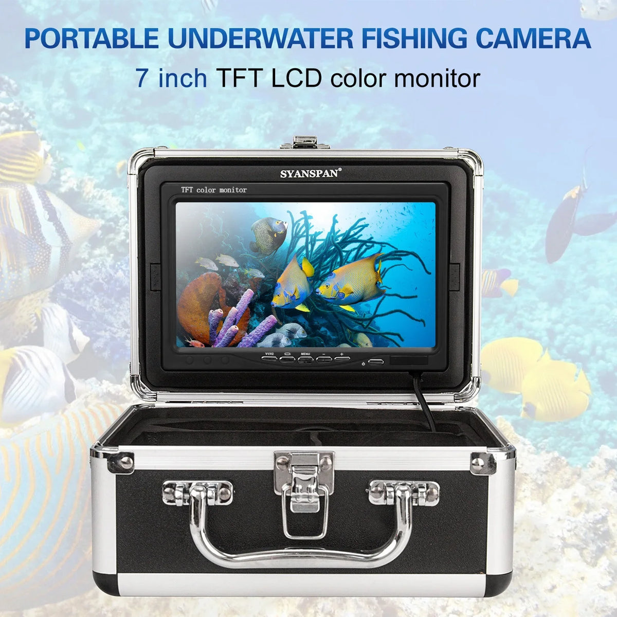 7 Inch 1200TVL Fluid Fishing Camera Fish Finder 12 Infrared LED Lamps 15M for Ice Sea Fishing