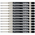 Parker Gel Rollerball Refill for Roller Ball Pens Medium Point Black Ink 12-Total refills