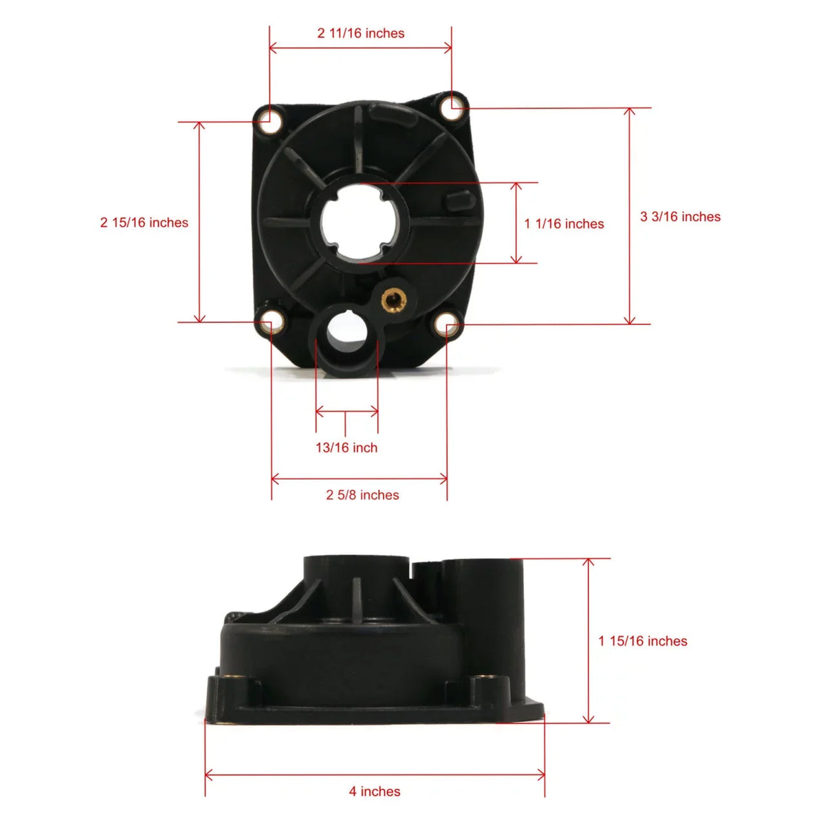 The ROP Shop | Fluid Pump Impeller, Housing Repair Kit For 1998 Johnson 60HP J60TTLECM Outboard