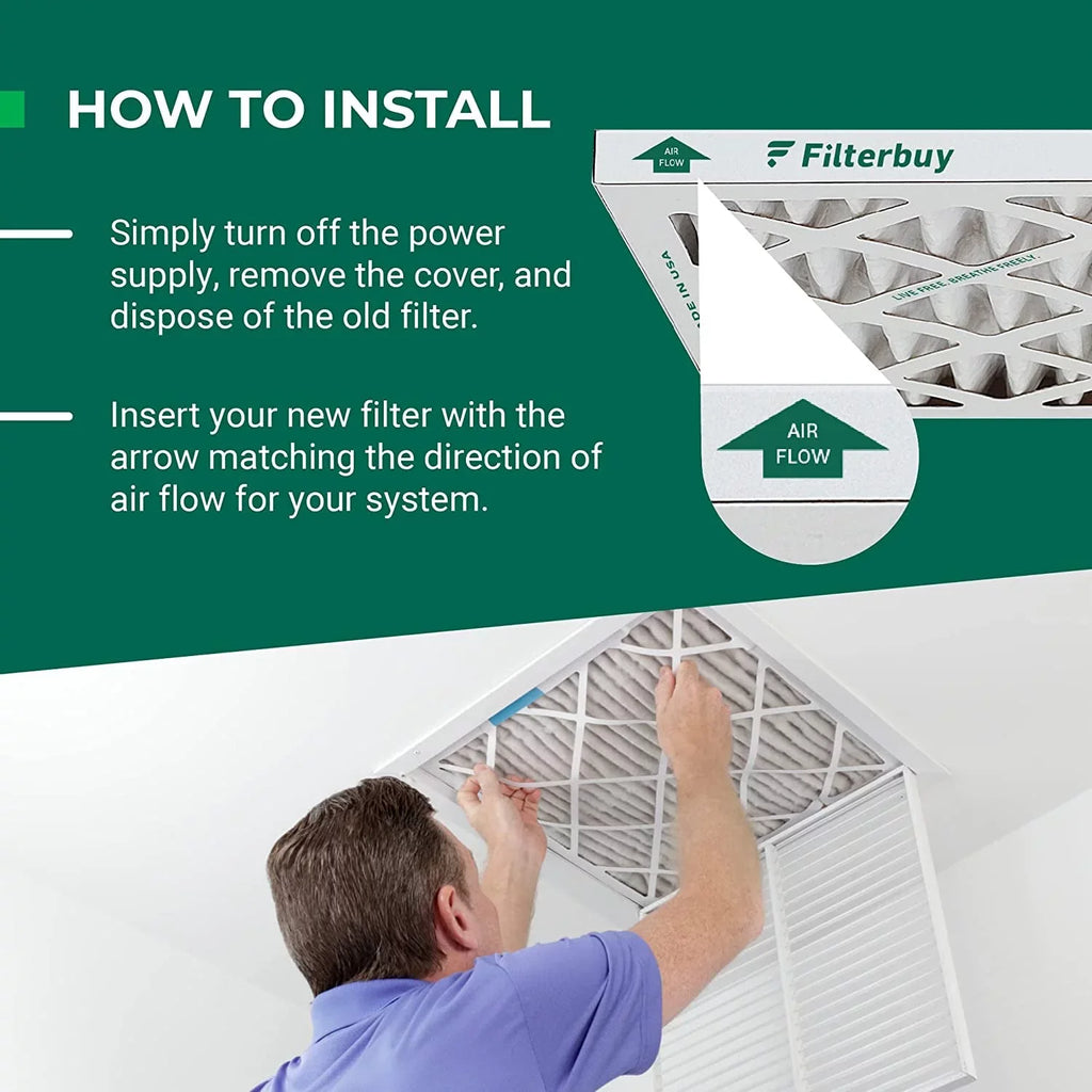 Filterbuy 18x24x1 MERV 13 Pleated HVAC AC Furnace Air Filters (5-Pack)