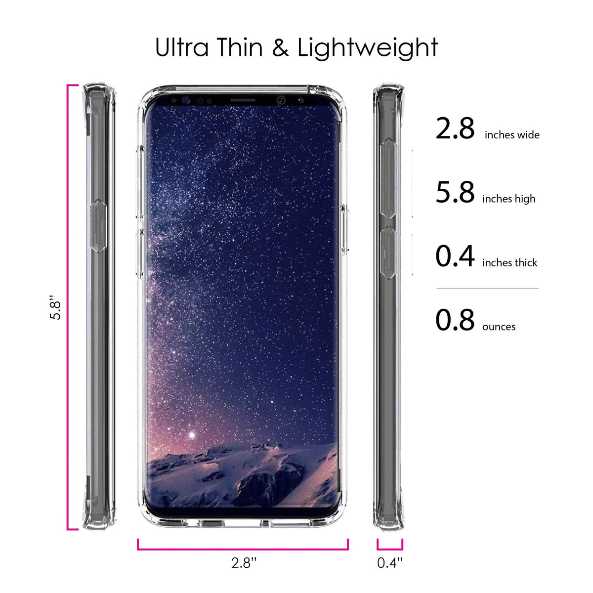 DistinctInk Clear Shockproof Hybrid Case for Galaxy S9 (5.8" Monitor - TPU Bumper Acrylic Back Tempered Glass Monitor Protector - Cross Heart - Faith Hope Love