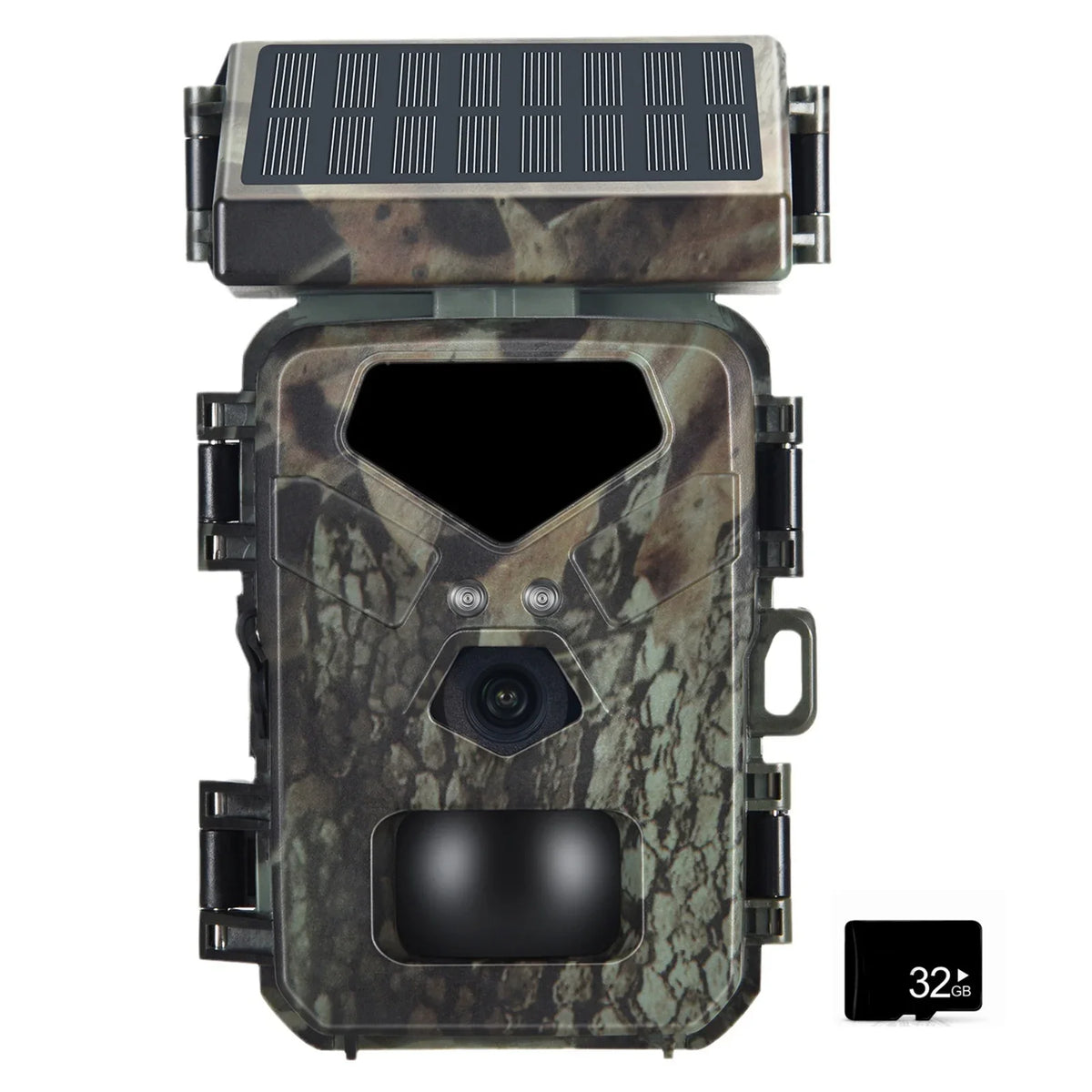 TOMSHOO Trail Camera Solar Powered 20MP 1080P Game Camera 0.3s Trigger Time Hunting Cam with Night Vision Motion Activated IP65 Liquid Loop Recording for Wildlife