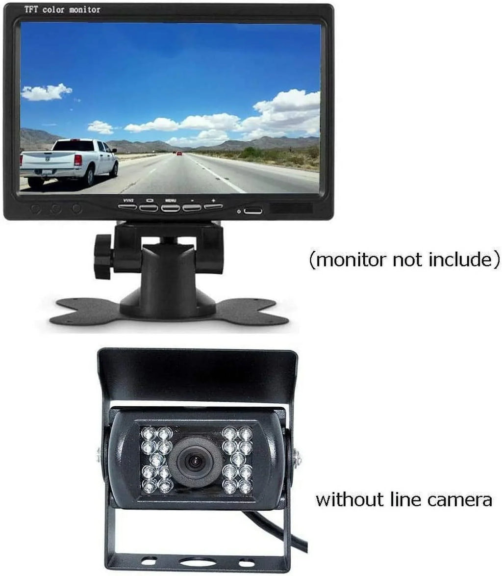 Camecho Truck Backup Camera Heavy Duty 18 IR Night Vision Fluid Vehicle Rear View Camera 12 V 24V Backup