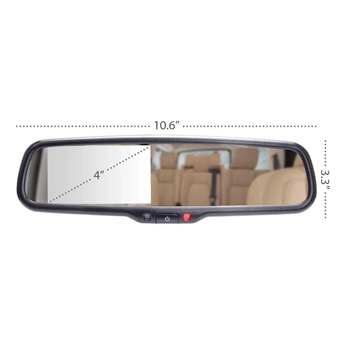 Master Tailgaters 4" LCD Rear View Mirror 1080p 30fps HD DVR Dual Video Recorder + WiFi with AHD Backup Camera - Universal Fit for Enhanced Vehicle Monitoring