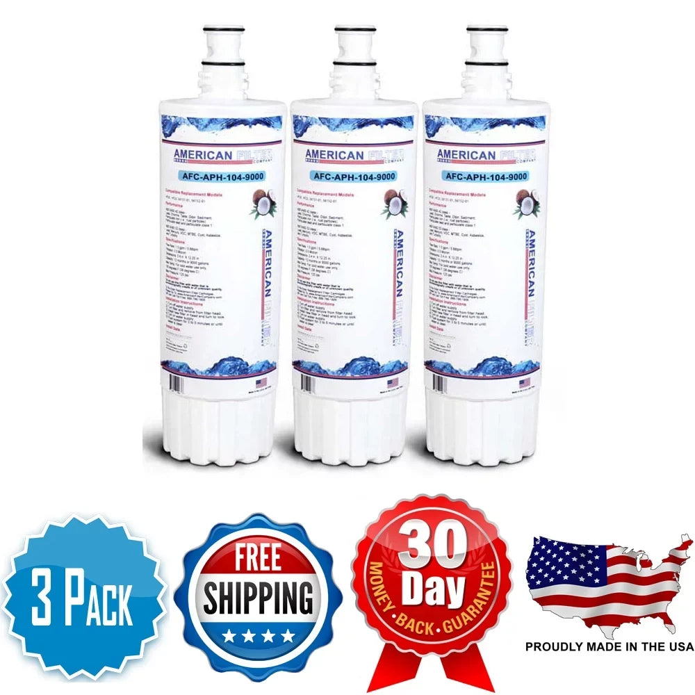 AFC Brand , Fluid Filters , Model # AFC-APH-104-9000 , Compatible with CUNO® HF25 - 3 Pack - Made in U.S.A.