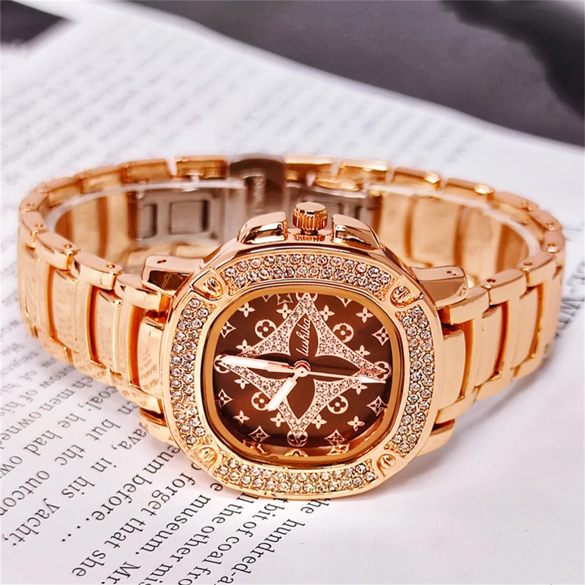 RICHPORTS Back To School Supplies Sale Women's Rose Gold Tone Bracelet Watch Christmas Day Gift