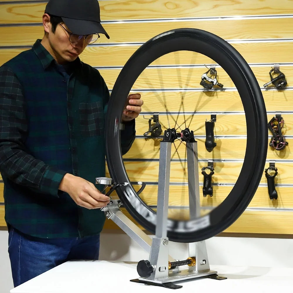 WEST BIKING Wheel Truing Stand,Indicator Tire Prcise Road BMX Bike Tire Prcise Adjustment Rims Wheel MTB Wheel Stand BMX Bike Utility Wheel MTB Road Stand Dial Indicator BUZHI Prcise Adjustment Rims