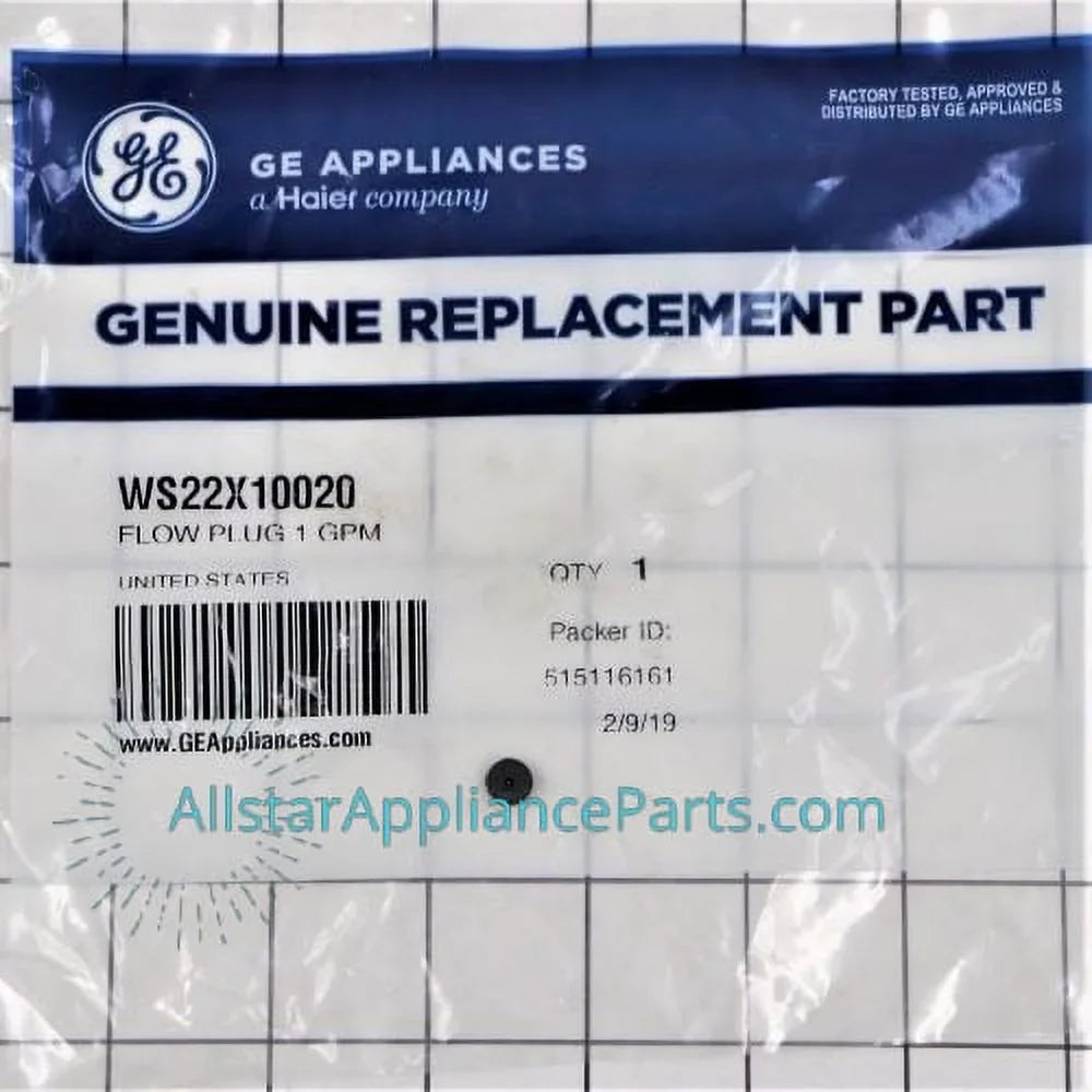 GE Refrigerator Fluid Filtration System Plug WS22X10020