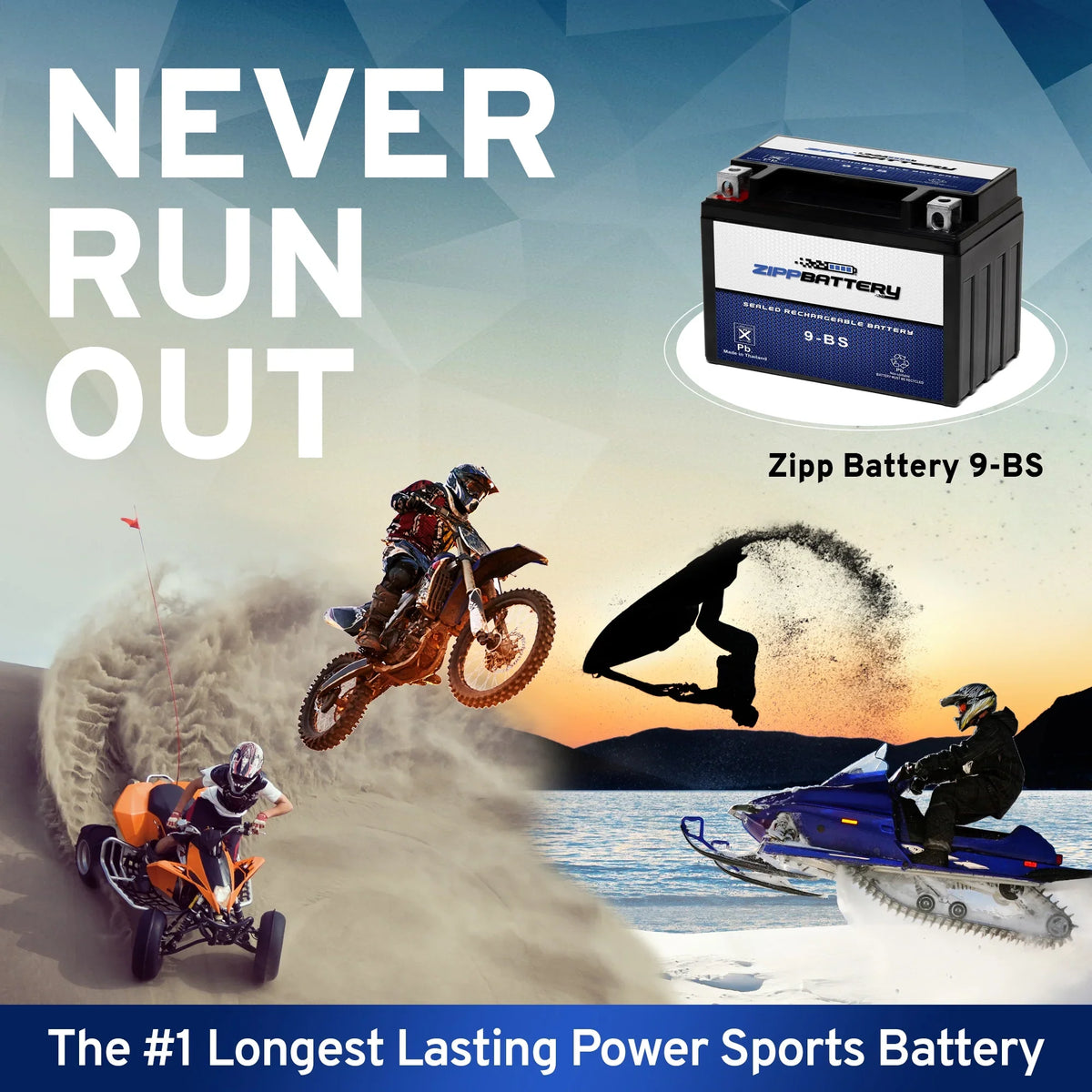 Zipp Battery YTX9-BS (9-BS 12 Volt,8 Ah, 120 CCA) Motorcycle Battery for Ktm 640cc Adventurer Duke 2000
