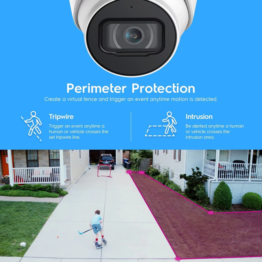 Amcrest 4K POE Camera AI Human/Vehicle Detection, UltraHD 8MP Outdoor Security Turret POE IP Camera, 3840x2160, Wide Angle, IP67 Weatherproof, MicroSD, Built in Mic, White (IP8M-T2669EW-AI) Second-hand