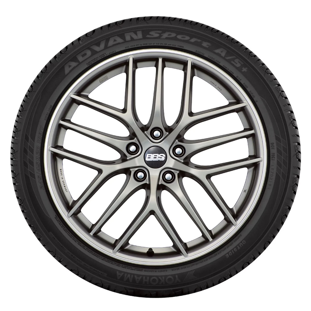 Set of 2 Yokohama Advan Sport A/S Plus 225/45R17 94W XL Tires Fits: 2017-19 Chevrolet Cruze Diesel, 2021 Toyota Corolla S