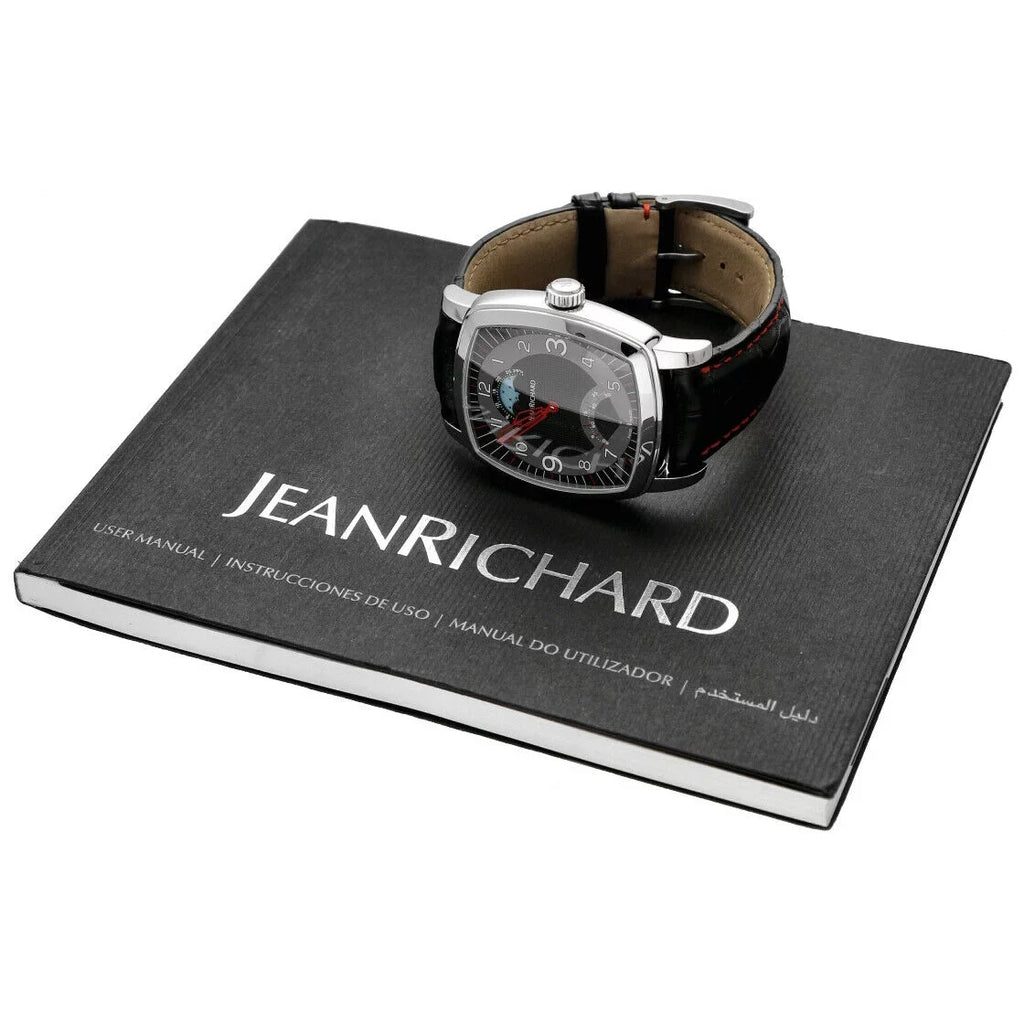 Jean Richard 46016 TV Monitor XL Moonphase Steel Leather Automatic Men's Watch