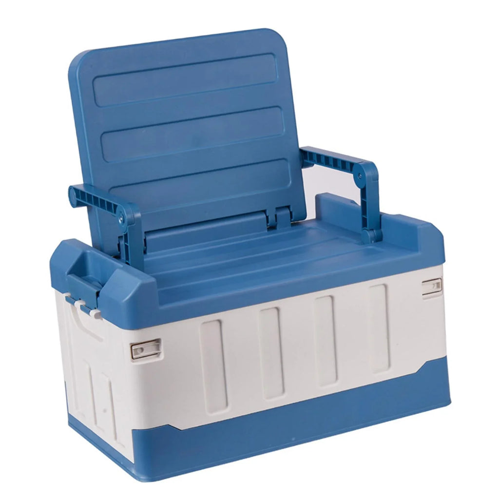 Car Trunk Organizer Tough Car Boot Storage Organiser for Sedan Cars Hiking Blue White