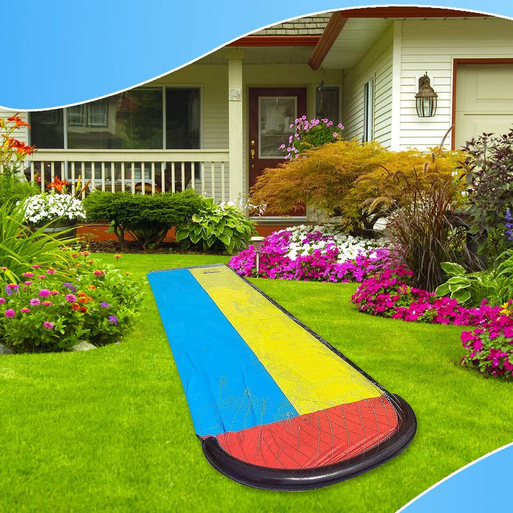 Vivazy 15.5ft Summer Backyard Quality PVC Smooth Slick , Liquid Slides Inflatable Crash Pad