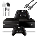 Xbox One Original 500GB Gaming Console Black with 2 Controller HDMI Cable Cleaning Kit Bundle Like New