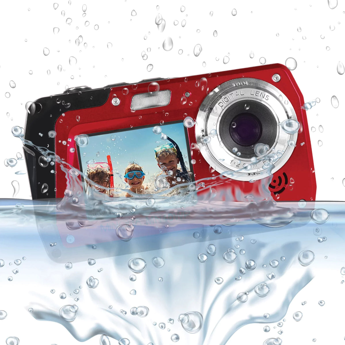Minolta 48 MP Liquid Digital Camera, Red