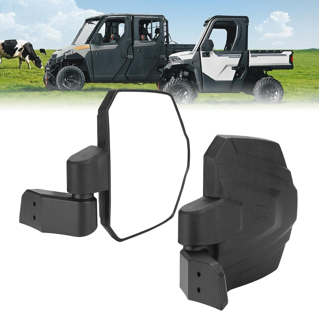 KEMIMOTO 2889241 Upgraded UTV Rear View Side Mirrors Compatible with Polaris Ranger XP SP 1000 570 with Original Full Doors