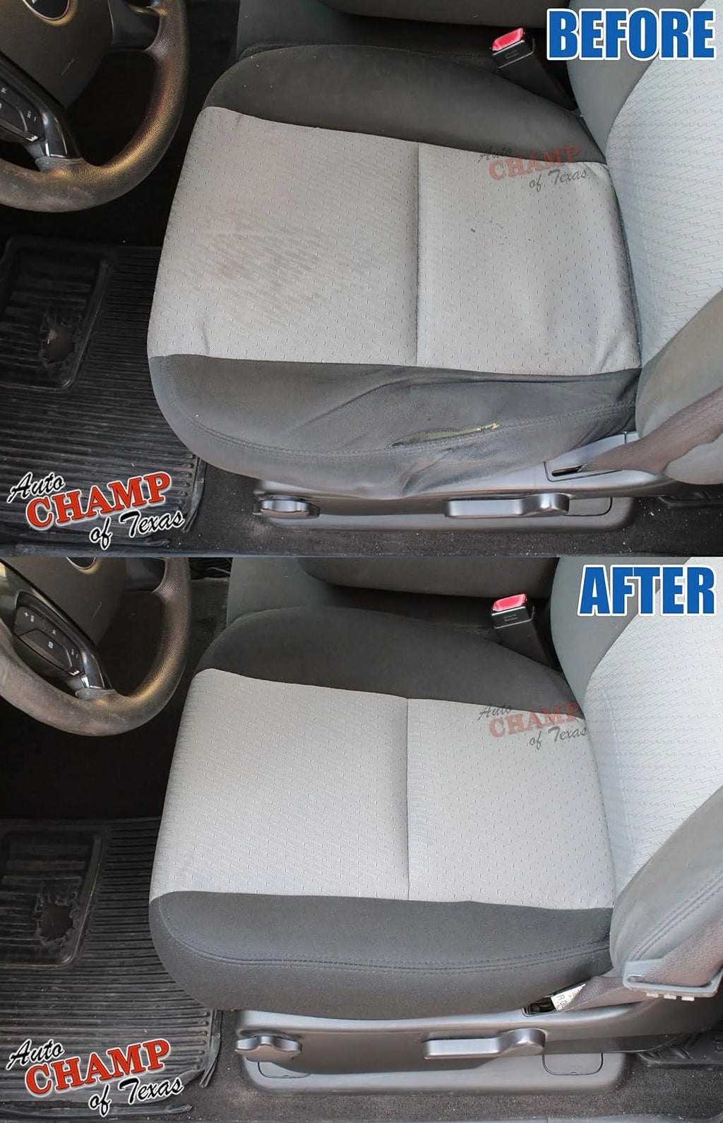 Auto Champ Of Texas: Compatible with - 2009-2014 GMC Yukon 1500 2500 XL SLE -Driver Side Bottom Cloth Seat Cover Gray